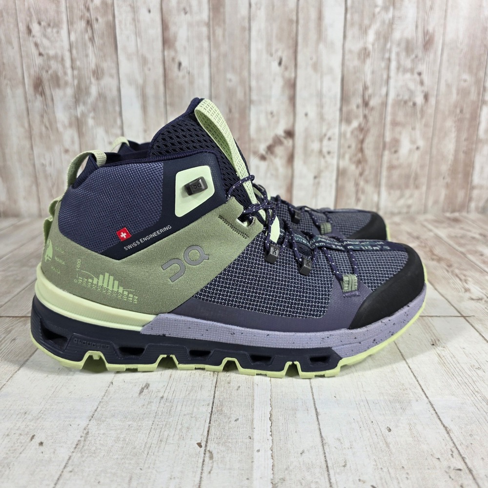 On Cloudrock 2 Waterproof Hiking Boots Navy Olive Green 53.99053 Womens 5.5